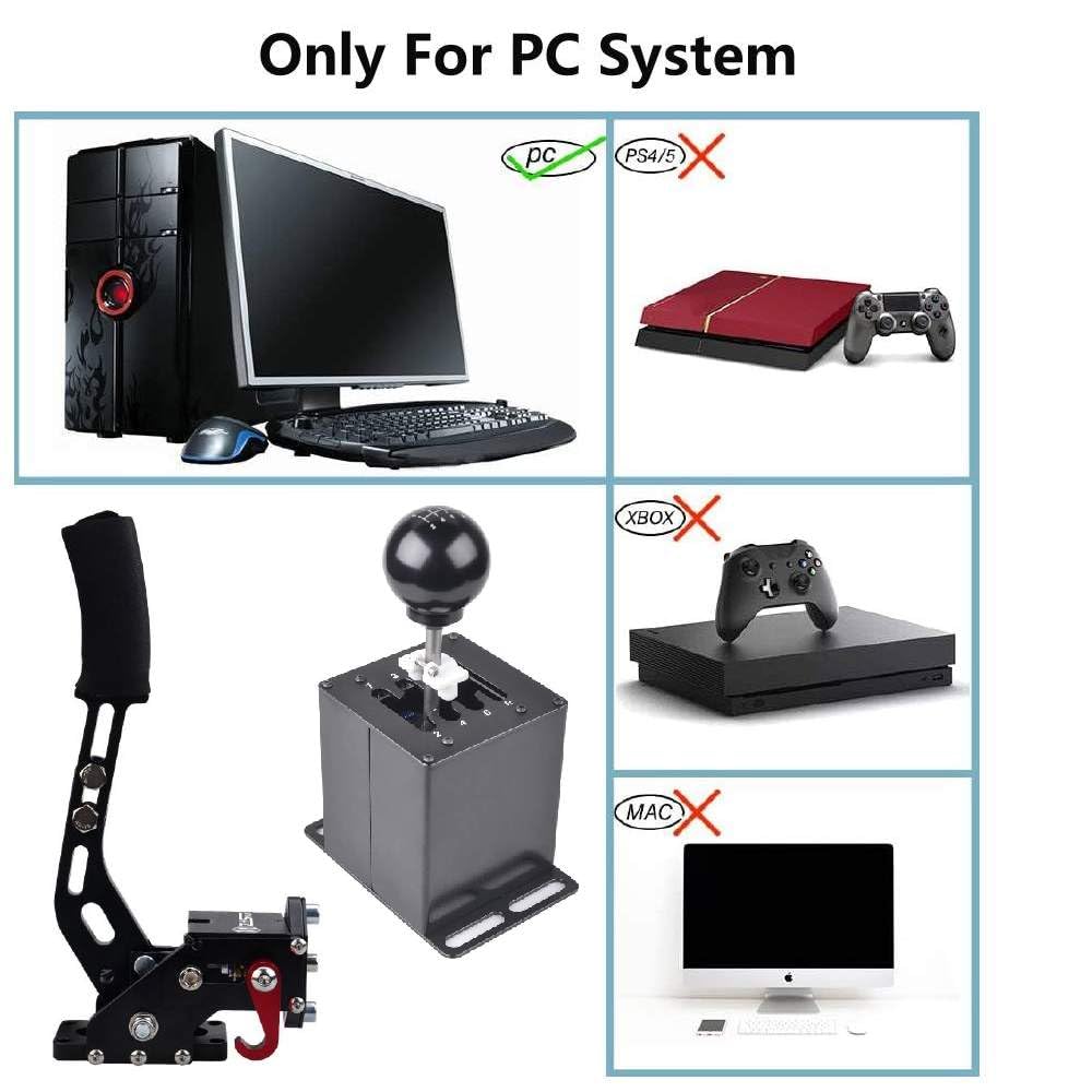 Amazon.com: ZHSYMX PC Racing Game USB Handbrake and Racing